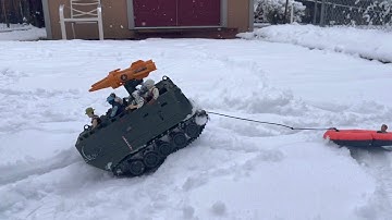 Rc Warthog Aifv in the snow 2