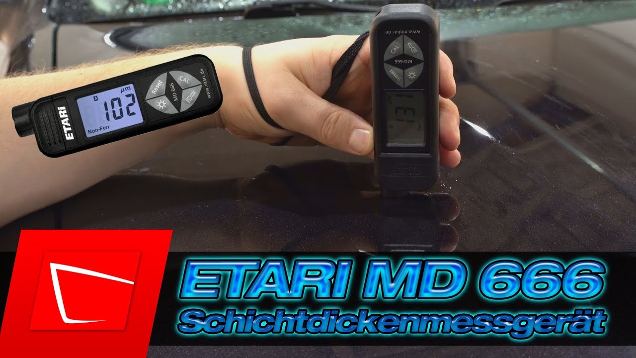 ETARI MD 666 Schichtdickenmessgerät im Test - Funktionen und Kalibrierung -  Lackdicke messen 