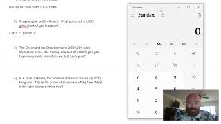 AP Environmental Science - Math Problem Set - Some Basics
