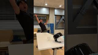 Ping pong trick shot