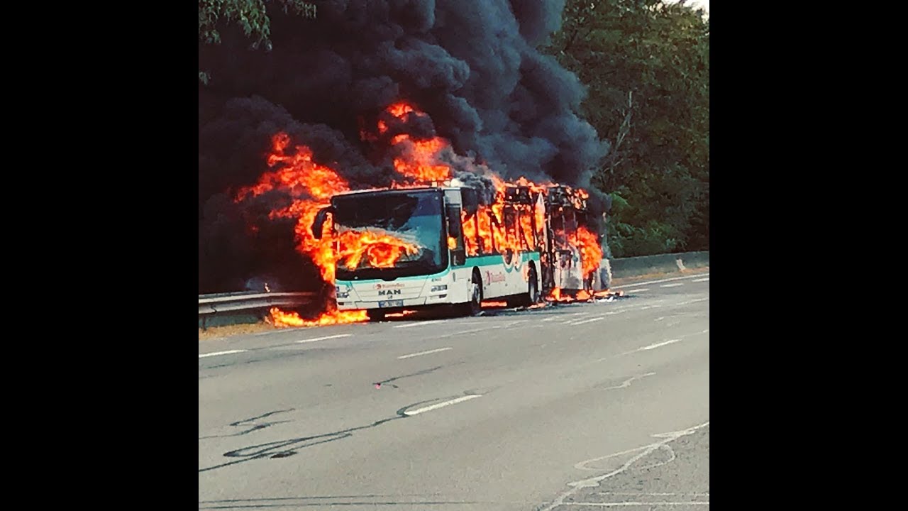 ROISSYBUS BUS INCENDIE 17 OCTOBRE 2018 13H