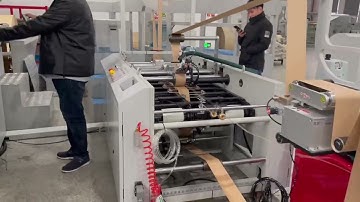 RZFD-450BT square bottom paper bag machine with twisted rope handle for client in Emirate