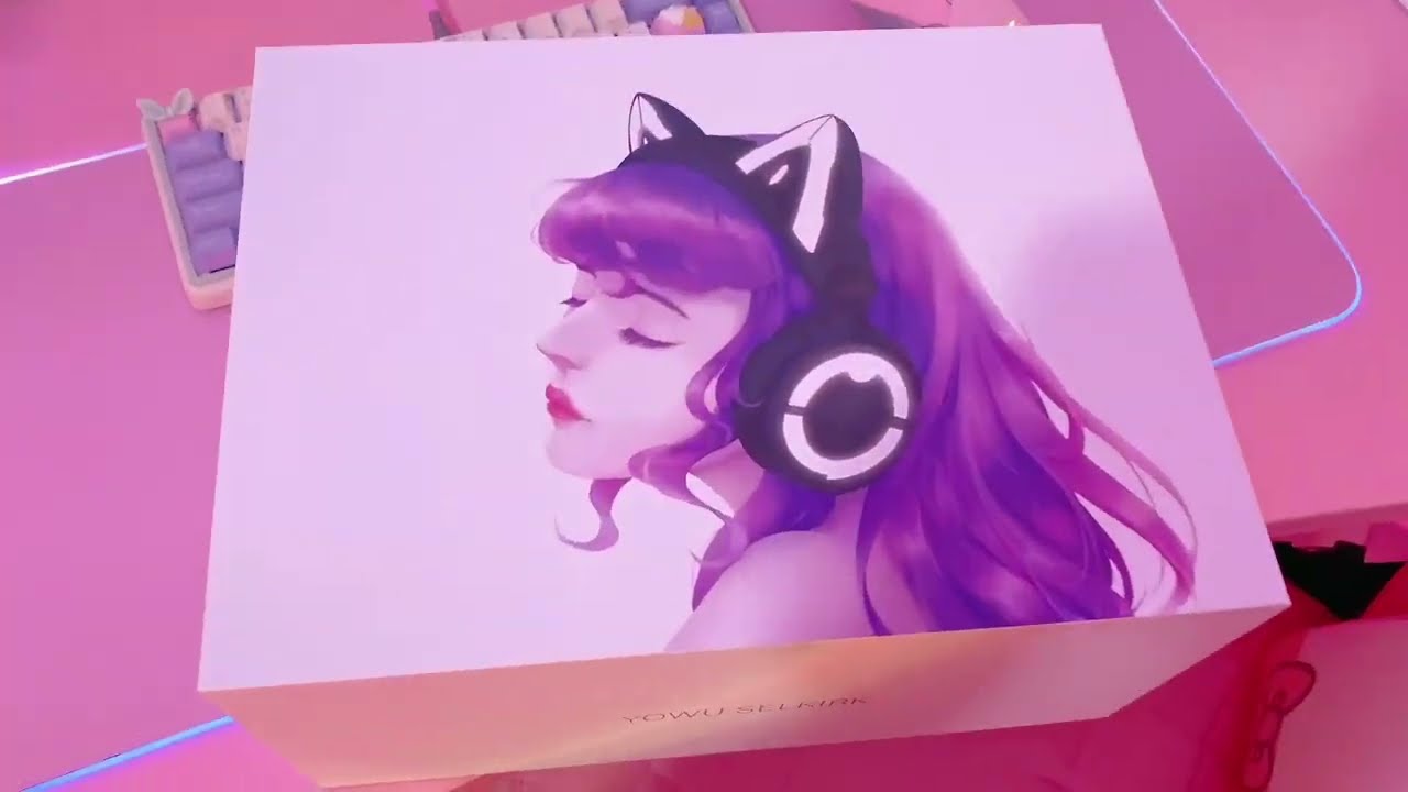 Unboxing Yowu Cat Ear Headphones 4 Blue YouTube