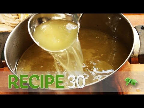 How to make chicken stock - Recipe in 30 seconds.