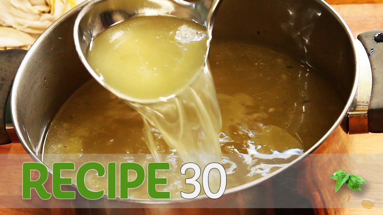 How to make chicken stock - Recipe in 30 seconds. | Recipe30