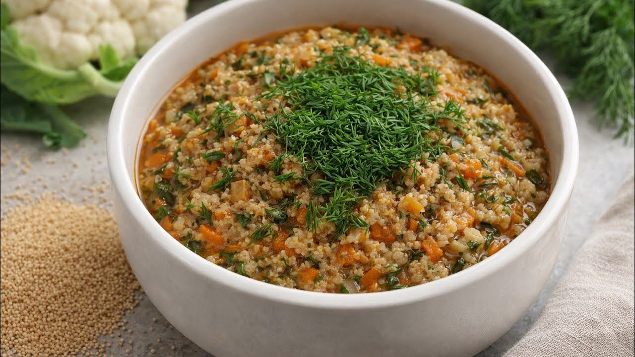 Амарант с цветной капустой - ароматное блюдо на завтрак или ужин 