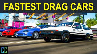 *2020 UPDATED* TOP 30 FASTEST Drag Cars in Forza Horizon 4 l Is Toyota Trueno AE86 The Fastest?