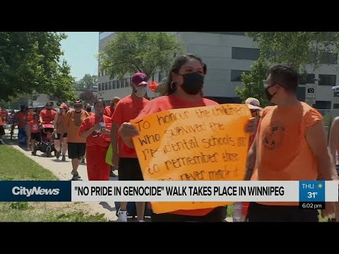 &quot;No Pride in Genocide&quot; walk takes place in Winnipeg