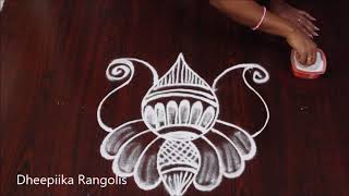 creative peacock freehand rangoli design - Latest kolam videos - beautifull muggulu rangoli designs creative peacock freehand rangoli design - Latest kolam videos - beautifull muggulu rangoli designs