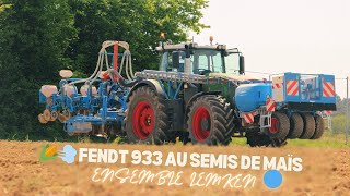 🌽💨 FENDT 933 au SEMIS DE MAÏS⎪ENSEMBLE LEMKEN 🔵