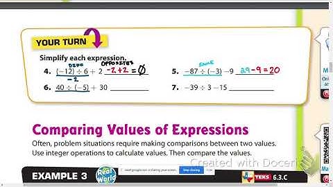 Applying Integer Operations