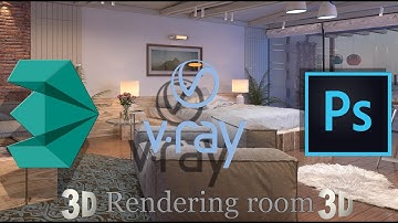 Preview Room Panorama 360 - 3ds Max Vray and Photoshop