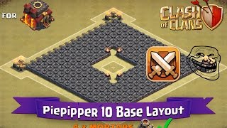 Clash Of Clans Th10 Best Clan War Troll Base Layout - Piepipper 10