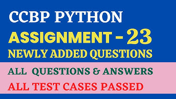 Assignment - 23 | Functions | Python | CCBP 4.0