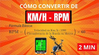 Cómo pasar de Km/h a RPM en tu sensor de velocidad de tu bici de SPINNING o Indoor Cycling 🚴‍♂️🔄 screenshot 1