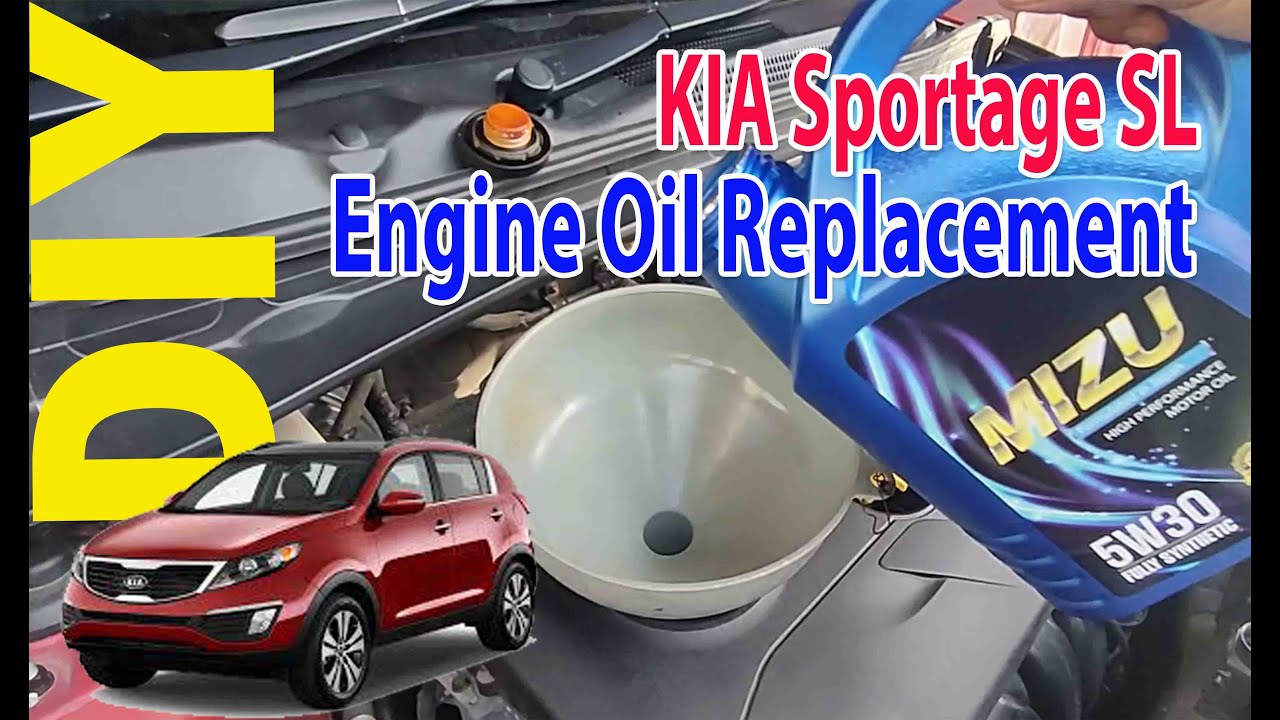 Kia Sportage Sl 2014 Engine Oil Change - Youtube