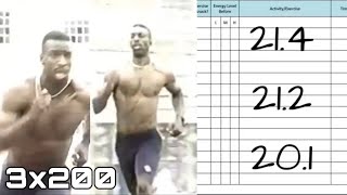 Супер Тренировка Майкла Джонсона 3х200 через 90 секунд