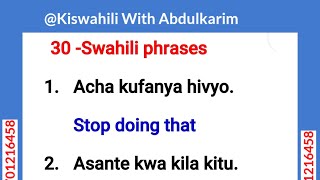 Learn Swahili: 30- Common phrases screenshot 3