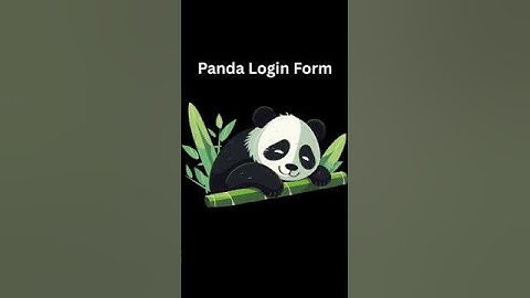 Panda Login Form Source Code