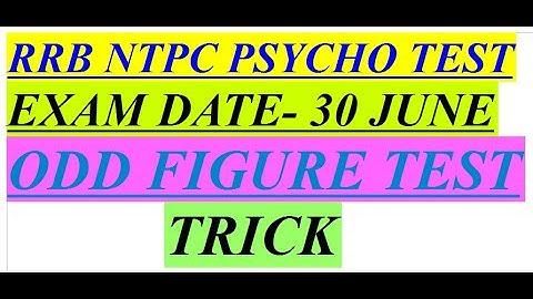 RRB NTPC Psycho Odd Figure Test Trick