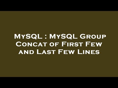 MySQL : MySQL