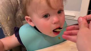 Baby Loves Fish and Veggies #baby #cute #funny