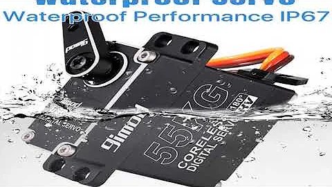 9imod 55kg Waterproof Servo IP67 180/270 Magnetic Sensor High Torque Coreless Digital Servo Full Met