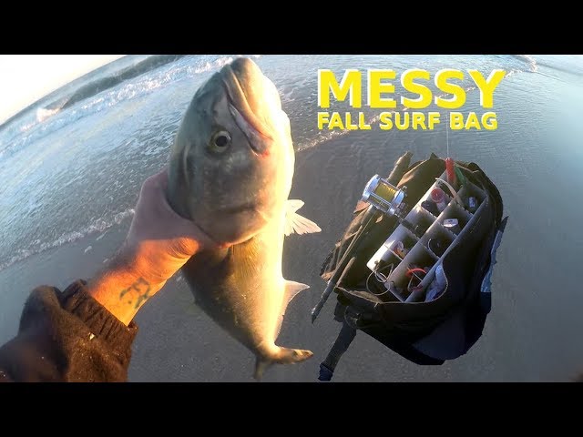 WHAT to Carry??? - THE MESSY EARLY FALL SURF FISHING BAG & LURES