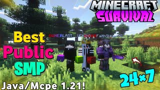 New Best Public Smp Server Minecraft 1.21 Java Pe Cracked 247 Online Free To Join