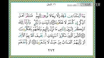 سورة النحل - من آية ( ٤٣ ) إلى آية ( ٥٤ ) - للقارئ : ياسر الدوسري .