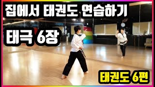 집에서 태권도 배우기 태극 6장 (품새)Taekwondo Taegeuk 6Jang (Mirrored)
