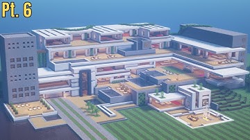 Minecraft: Modern Mega Mansion Tutorial | Architecture Build (#7) Pt. 6