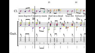 Marino - I'm Sorry Mom (Clarinet Solo & Guitar Accompaniment) Notes