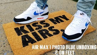 air max 1 white photo blue black