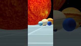 Solar system bouncing Motion #3d #solarsystem #earth  #comparison #universe #sun #jupiter #saturn