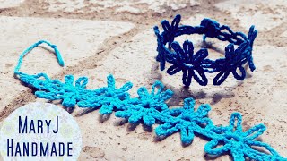 Tutorial: bracciale alluncinetto | Abstract flower