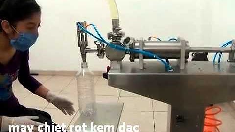 máy chiết kem mỹ phẩm đặc, máy chiết rót dịch đặc 1 vòi, máy chiết kem đặc dạng pistton