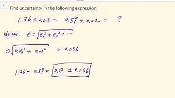 Find uncertainty in addition and subtraction - Analytical Chemistry  ACS exam problem
