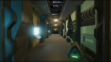 Speed modeling a sci-fi corridor