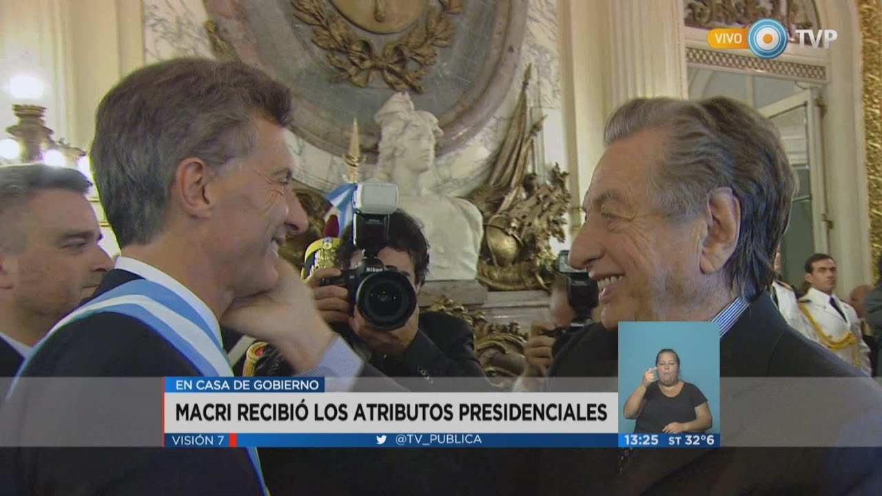 Visión 7 - El abrazo de Mauricio y su padre Franco Macri