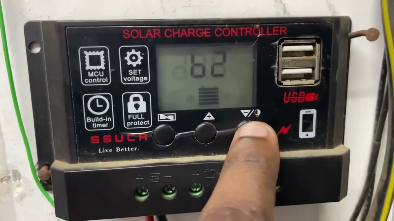 Solar Charge Controller battery type & category settings Solar Panel Connection with battery