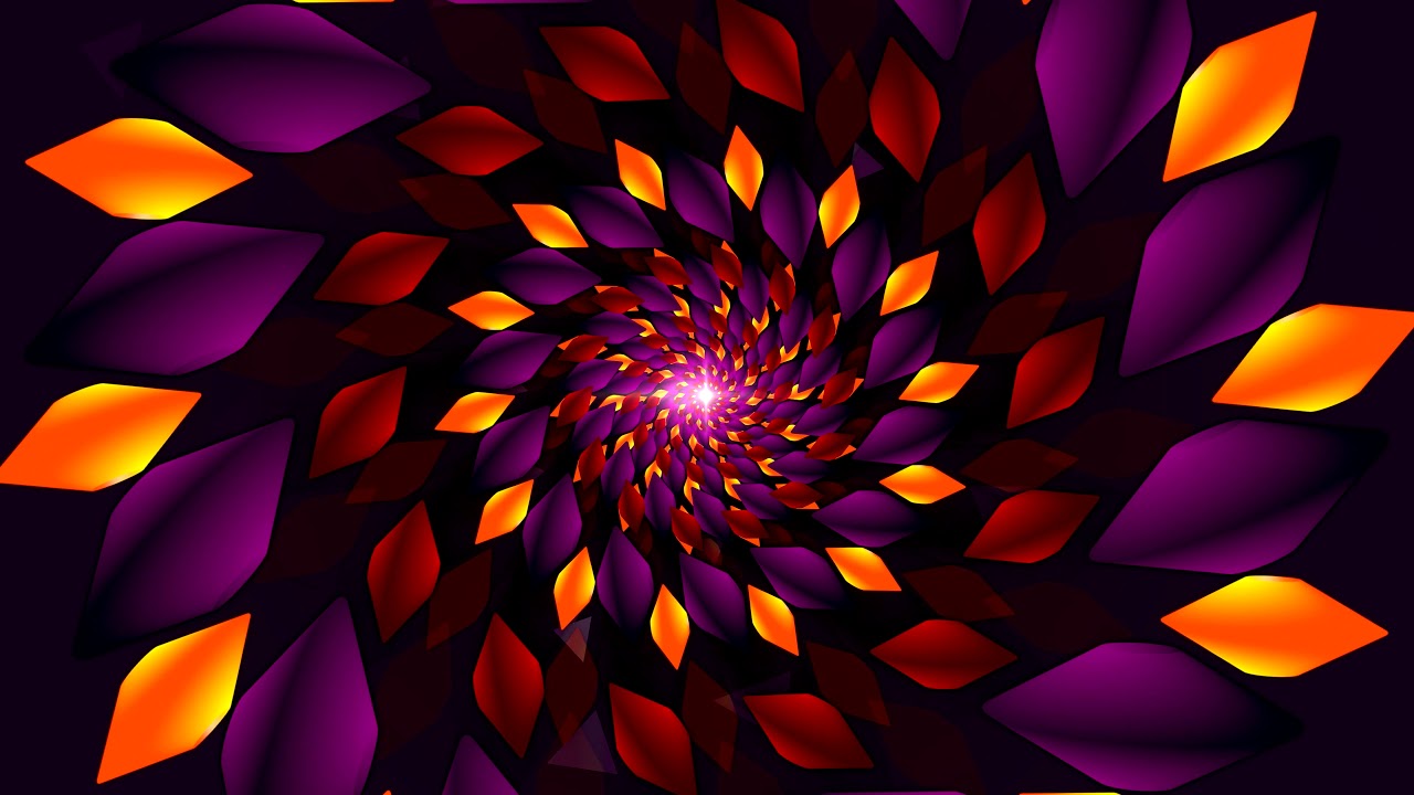 4k mandala floral Tunnel VJ Motion background Video || colorful mandala free vj loops