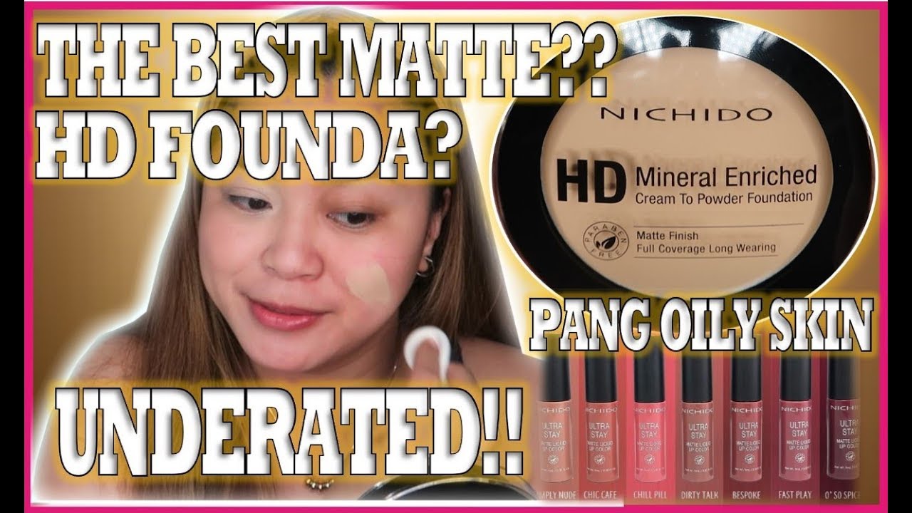 NICHIDO CREAM TO POWDER FOUNDATION HD MINERAL MATTE FINISH REVIEW + 10 hrs WEAR TEST & ULTRA MATTE