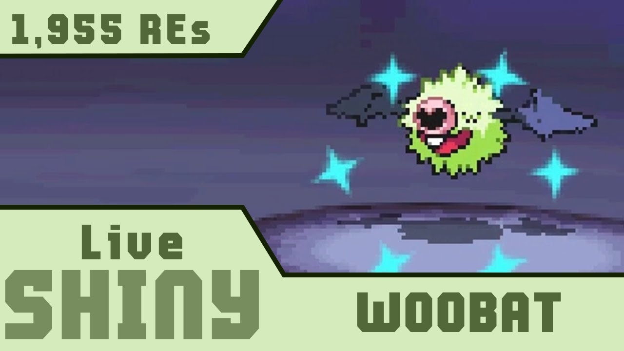 Live Shiny Woobat in 1,955 REs! • Pokemon Black