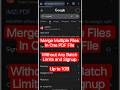 Merge PDF Online | Combine PDF on Mobile | Merge PDF Without Losing Quality | Free & No Login Needed