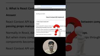 Context API in React 🤔 | Interview Question here