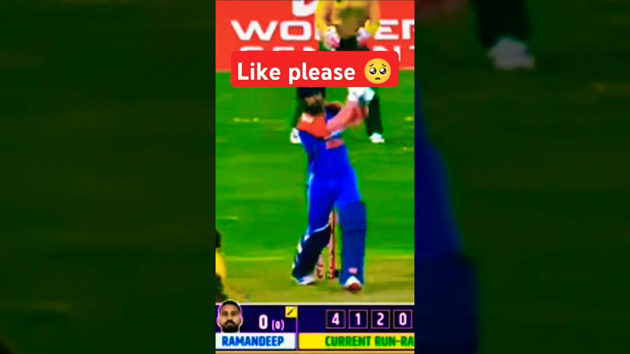 Ramandeep first ball🥶 