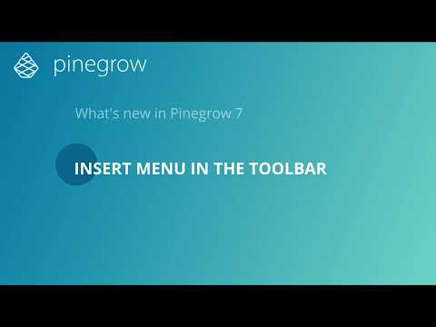 Pinegrow 7 - Insert menu in the toolbar