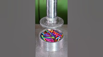 Crushing Candles and Crayons With Hydraulic Press 🤩 #hydraulicpress #crushing #satisfying #viral