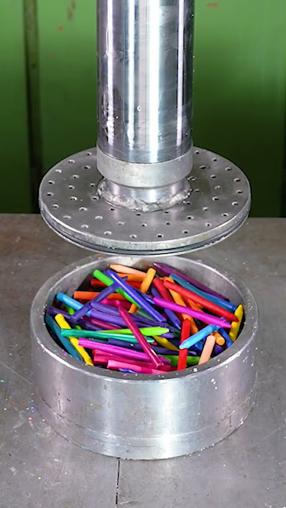 Crushing Candles and Crayons With Hydraulic Press 🤩 #hydraulicpress #crushing #satisfying #viral